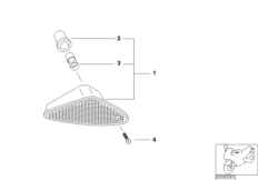 Фонарь указателя поворота Пд для BMW K41 K 1200 RS 01 (0547,0557) 0 (схема запасных частей)