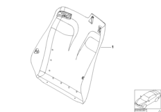 Инд.задняя панель сиденья кожа для BMW E46 320Ci M54 (схема запасных частей)