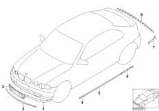 Дооснащение Titan-Line Exterieur для BMW E46 318ti N42 (схема запасных частей)
