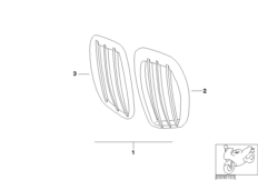 Комплект впускных решеток, хром для BMW 59C1 R 1200 C 97 (0424,0434) 0 (схема запасных частей)