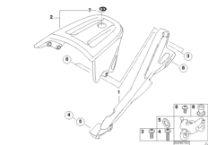 Фиксатор для чемодана с багажн.на крыше для MOTO R28 R 850 R 02 (0428) 0 (схема запасных частей)