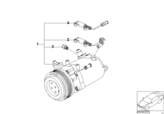 Compressore climatiz. - Ricambi Usati для BMW E46 325xi M54 (схема запасных частей)