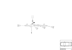 Жгут проводов двигатель - форсунки для BMW E63N 650i N62N (схема запасных частей)