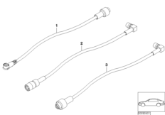 Антенный провод аудио/видео для BMW E38 730d M57 (схема запасных частей)