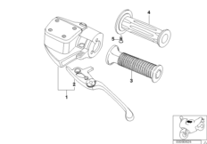 Арматура сцепления для BMW R21 R 1150 GS 00 (0415,0495) 0 (схема запасных частей)