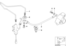 Трубопровод торм.привода Зд не для ABS для MOTO R13 F 650 GS 00 (0172,0182) 0 (схема запасных частей)