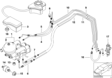 Привод сцепления коробки передач M для BMW E36 M3 3.2 S50 (схема запасных частей)