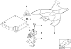 Электрические детали НПБ для BMW E52 Z8 S62 (схема запасных частей)