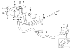 Автономная система отопления для BMW E32 730i M60 (схема запасных частей)