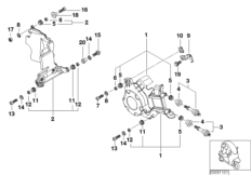 Звукоизоляция - привод на качающ.рычаге для BMW C1N C1 200 (0192) 0 (схема запасных частей)