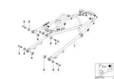 Задняя часть рамы для BMW 259S R 1100 S 98 (0422,0432) 0 (схема запасных частей)