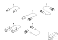 Антенный провод телефона для BMW E53 X5 3.0d M57N (схема запасных частей)