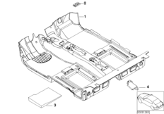 облицовка днища для MINI R53 Cooper S W11 (схема запасных частей)