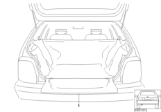 Тент кузова для BMW R50 One 1.4i W10 (схема запасных частей)
