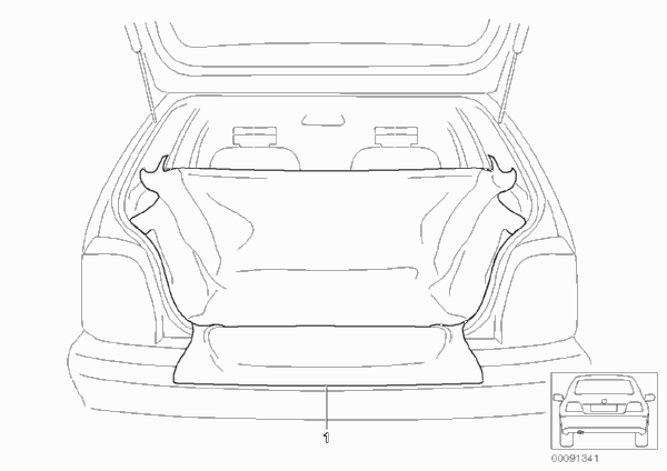 Тент кузова для BMW R55 Cooper d W16 (схема запчастей)