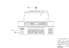 Радиоприемник BMW Business без MID для BMW E53 X5 4.6is M62 (схема запасных частей)