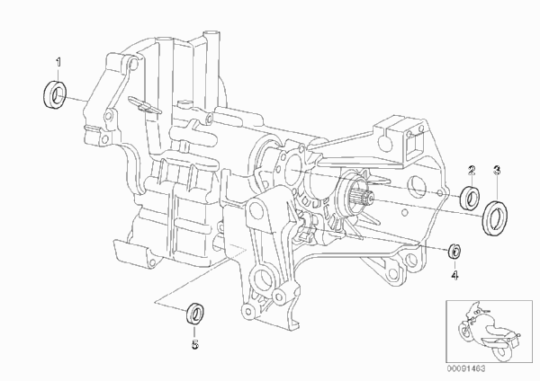 Коробка передач/сальник для BMW R21 R 1150 GS 00 (0415,0495) 0 (схема запчастей)