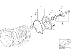 A5S360R/390R выходной вал для BMW E46 318Ci N46 (схема запасных частей)