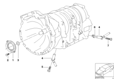 A5S360R/390R уплотнен/датчик част.вращ. для BMW E46 328i M52 (схема запасных частей)