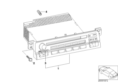 Радиоприемник BMW Professional CD для BMW E46 320Cd M47N (схема запасных частей)