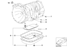 A5S360R/390R масл.картер/сет.масл.фильтр для BMW E46 328Ci M52 (схема запасных частей)
