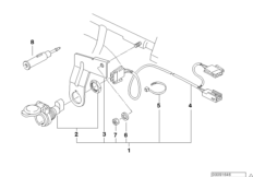 Комплект дооснащения гнезда разъема для BMW R22 R 1150 RS 01 (0447,0498) 0 (схема запасных частей)