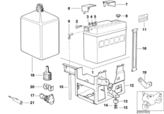 Аккумуляторная батарея для MOTO 47E1 R 100 GS 0 (схема запасных частей)