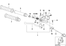 Модуль ручки П для MOTO C1N C1 200 (0192) 0 (схема запасных частей)