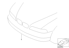 Бесцветный колпак противотуман. фары для BMW E92 335i N54 (схема запасных частей)