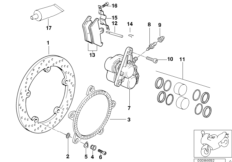Тормозн.механизм колеса Пд Integral ABS для MOTO 89V3 K 1200 LT 04 (0549,0559) 0 (схема запасных частей)