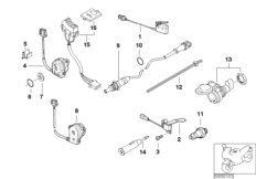 Различные переключатели для BMW R28 R 850 R 02 (0428) 0 (схема запасных частей)
