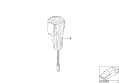 Доосн.ручкой рычага селектора, дерево для BMW E46 320Ci M54 (схема запасных частей)