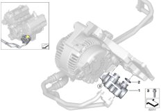 Смазочная система-штуцер масляного рад. для BMW E53 X5 4.8is N62 (схема запасных частей)