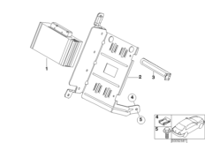 Усилитель/кронштейн для BMW E66 735Li N62 (схема запасных частей)