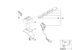 Выключатели/ крепление спецавтомобиля для BMW R13 F 650 GS 00 (0172,0182) 0 (схема запасных частей)