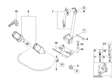 Ремни безопасности для BMW C1N C1 (0191) 0 (схема запасных частей)