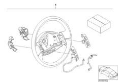 К-т доосн.многофункц. рулевым колесом для BMW R50 One 1.4i W10 (схема запасных частей)