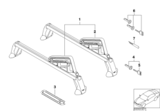 Фиксатор для сноуборда для BMW R50 One D W17 (схема запасных частей)