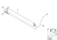 Радиатор охл.гидр.жидк.усил.рул.привода для BMW E65 735i N62 (схема запасных частей)