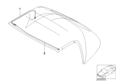 Жгут проводов складного верха для BMW E52 Z8 S62 (схема запасных частей)