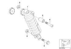 амортизационная стойка Зд для BMW 259S R 1100 S 98 (0422,0432) 0 (схема запасных частей)