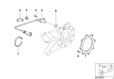 Датчик угл.скор.зад.колеса Integral ABS для BMW R28 R 1150 R Rockster (0308,0318) 0 (схема запасных частей)