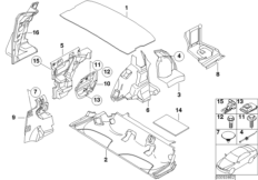 Звукоизоляция Зд для BMW E46 318td M47N (схема запасных частей)