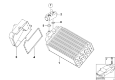 Испаритель/ предохранительный клапан для BMW E52 Z8 S62 (схема запасных частей)