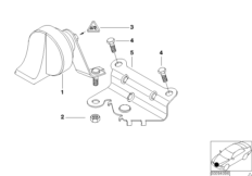 Фанфарный звуковой сигнал для BMW E46 M3 CSL S54 (схема запасных частей)