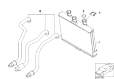 Нагревательный элемент авт.сист.кондиц. для BMW E66 740Li N62N (схема запасных частей)