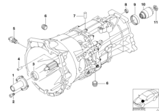 GS5-39DZ-Allrad Картер и доп.элементы для BMW E46 330xd M57 (схема запасных частей)