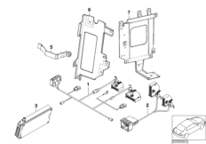 Детали Apollo в багажном отделении для BMW E38 728i M52 (схема запасных частей)