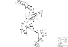 Тормозной трубопровод Пд без ABS для BMW K41 K 1200 RS 01 (0547,0557) 0 (схема запасных частей)