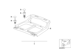 Комплект дооснащ.кроншт.верх.контейнера для BMW R22 R 1150 RS 01 (0447,0498) 0 (схема запасных частей)